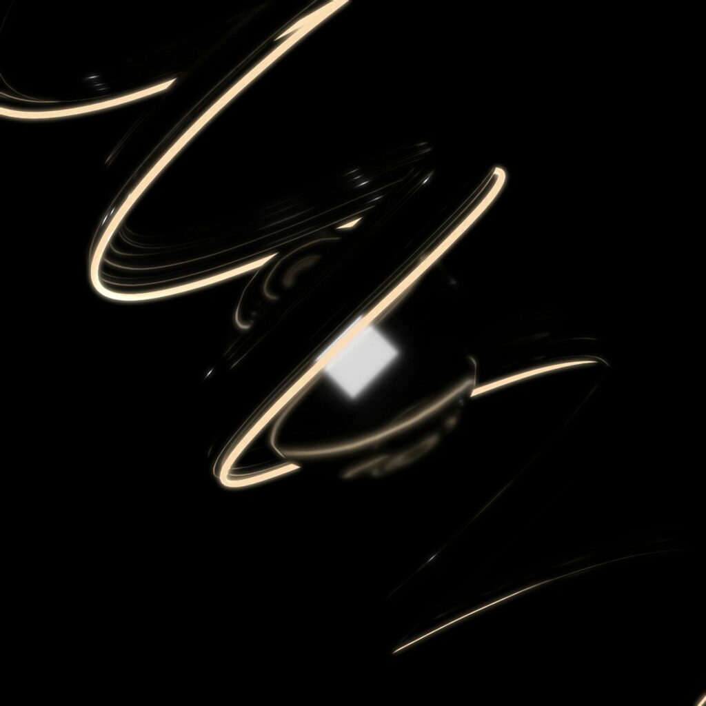 Futuristic 3D Wallpaper with Glowing Lines & Crystal Design
