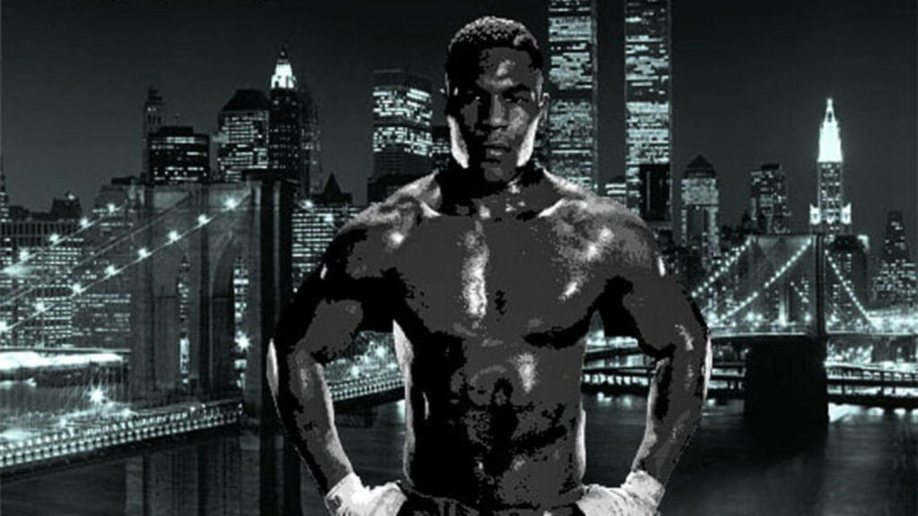 Mike Tyson 4K Wallpaper: Striking Urban Monochrome Art