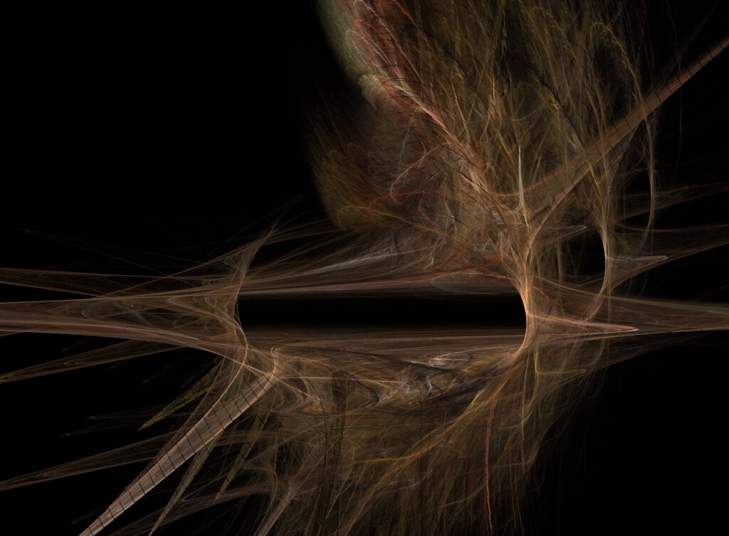 Abstract Cosmic Wallpaper: Intricate Lines & Hazy Depth Design