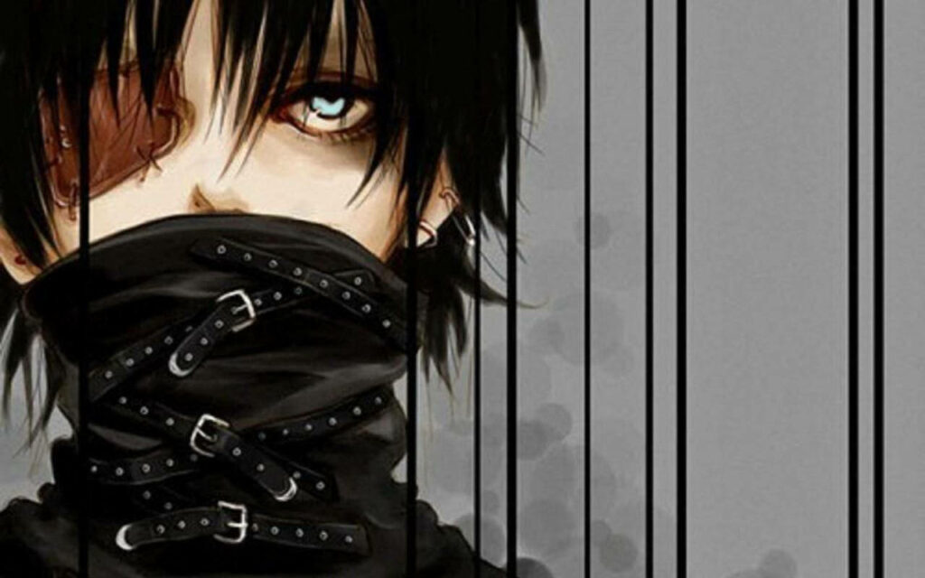 Edgy Anime Character Wallpaper: Intense Eyes & Mysterious Aura