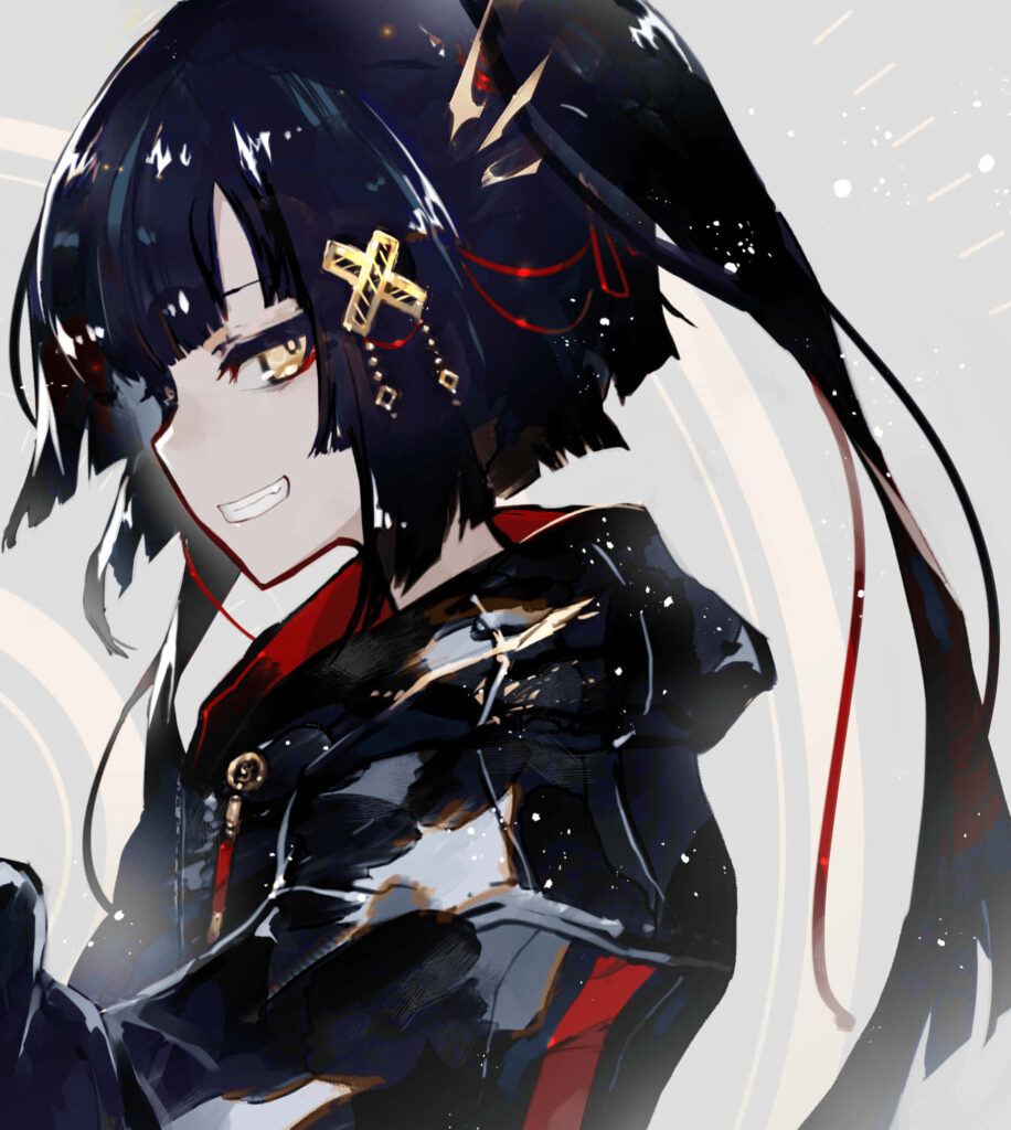 Dynamic Anime Warrior Girl Wallpaper: Bold Colors & Confident Vibe