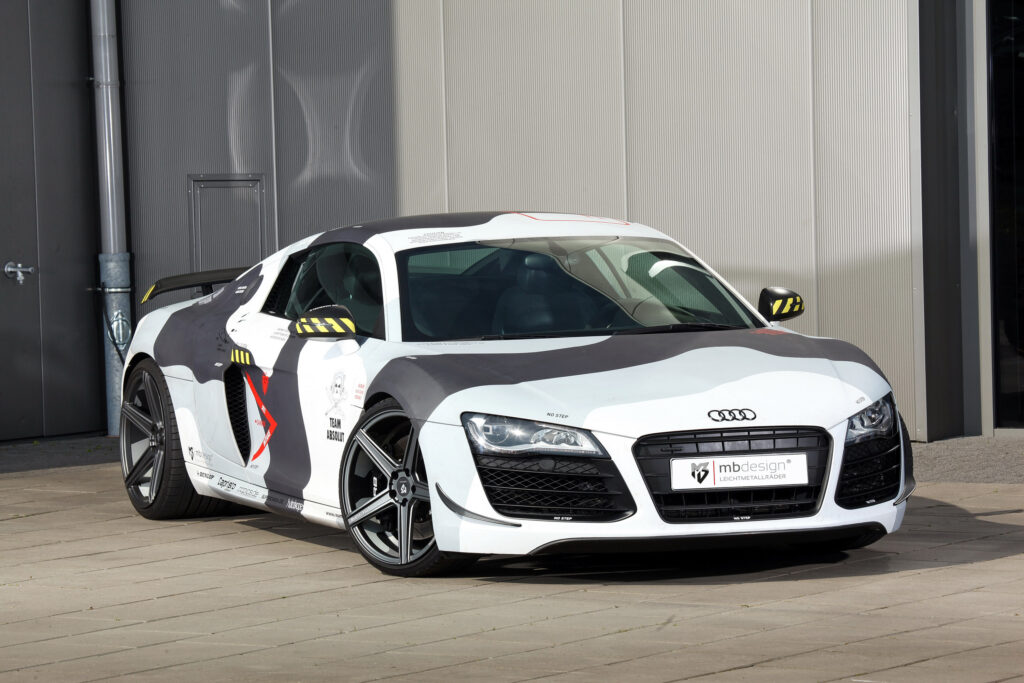 Stunning Audi R8 Wallpaper: V8 Sports Car in Urban Setting