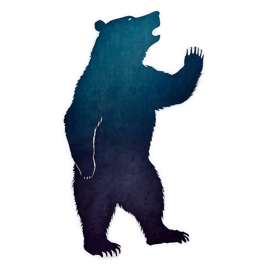 Stunning Bear Silhouette Wallpaper with Gradient Background