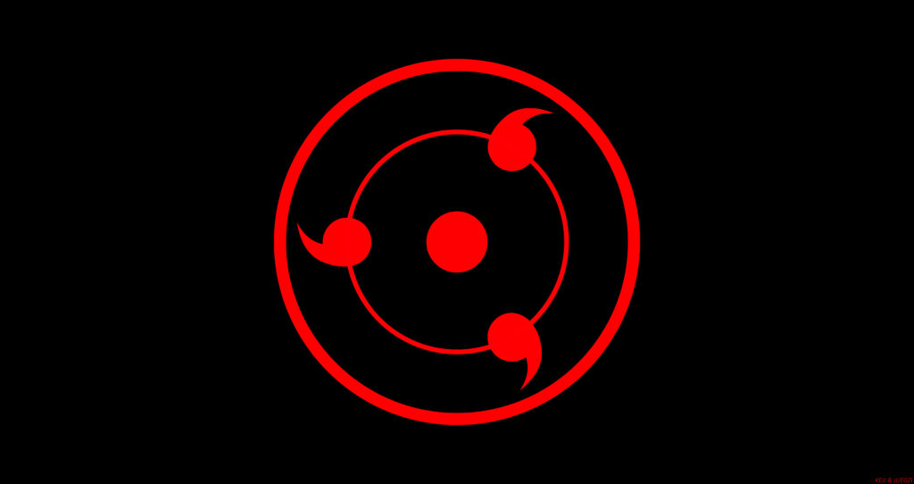 Minimalist Black Wallpaper with Bold Red Circle Design