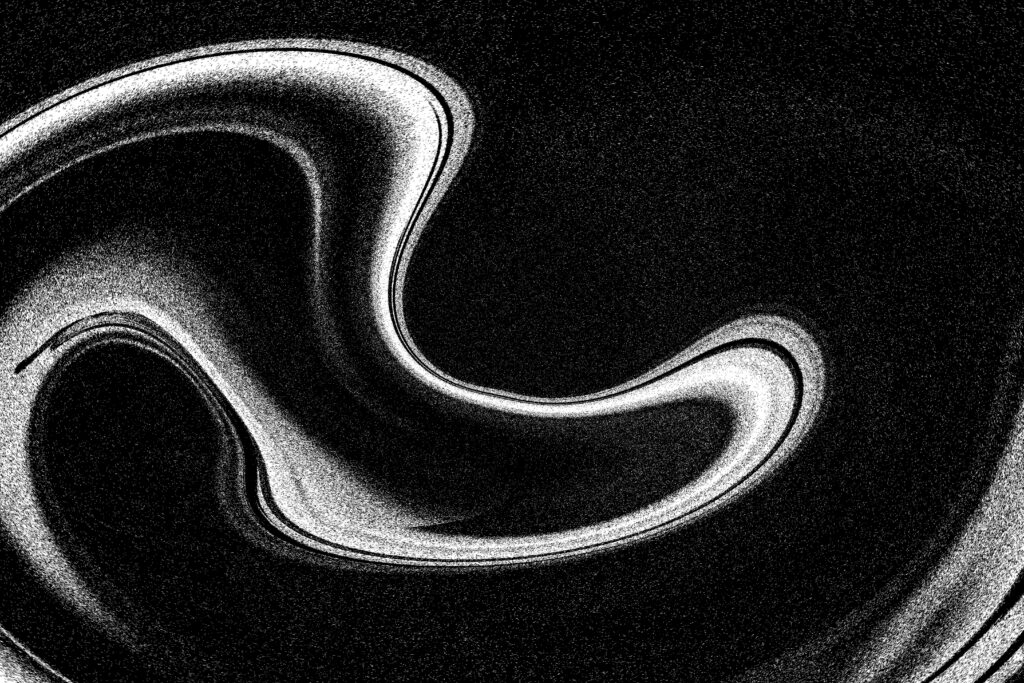 Striking Black & White Abstract Wallpaper with Smooth Swirling Patterns