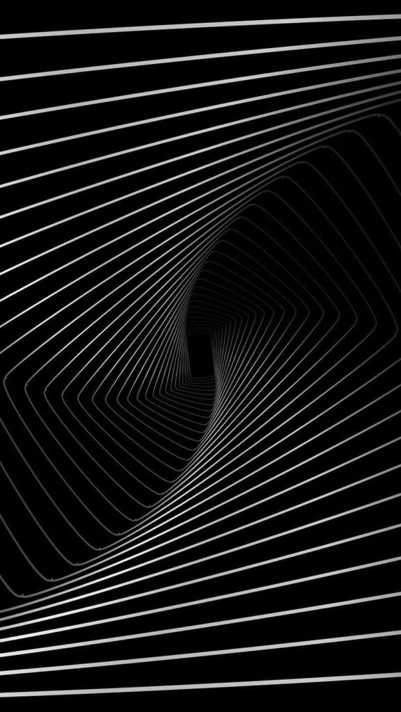 Dynamic Black and White Wave Lines Abstract Wallpaper Background