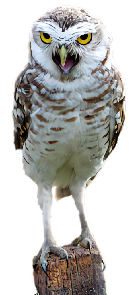 Striking Burrowing Owl Portrait Wallpaper with Transparent Background