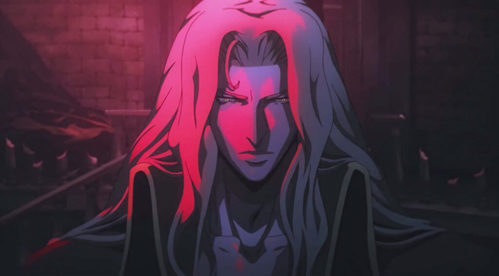 Dark Castlevania Anime Character Wallpaper - Striking Portrait Design