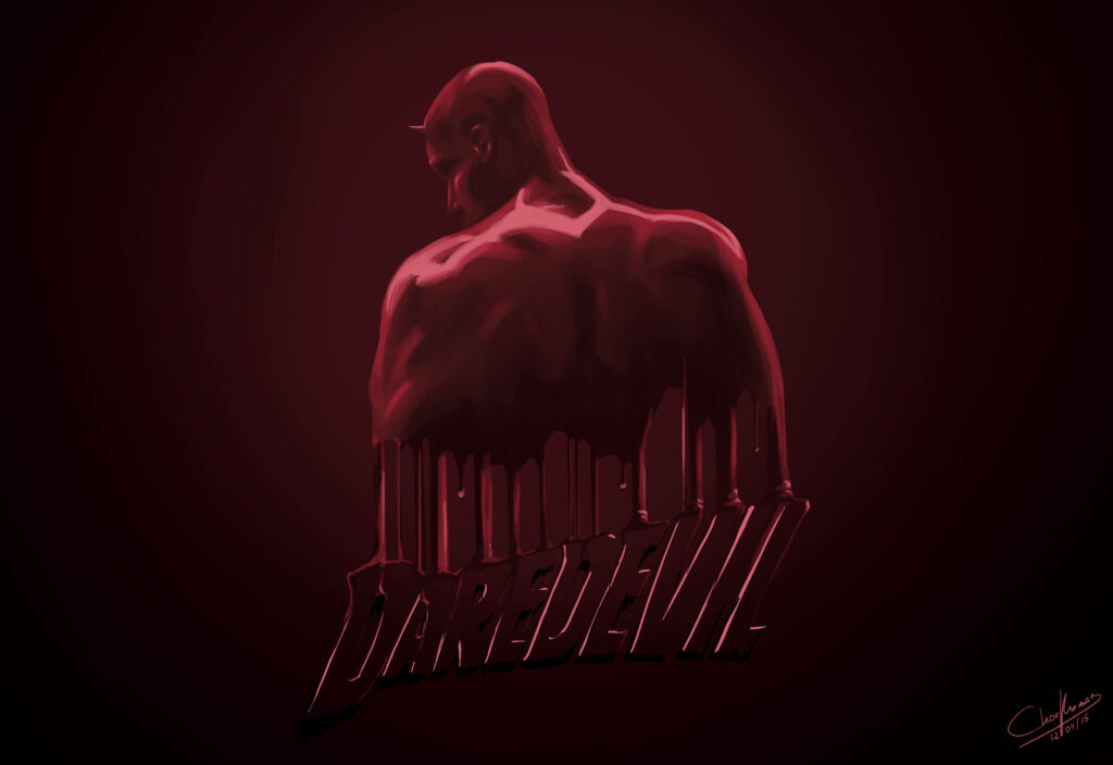Bold Dark Maroon Daredevil Wallpaper - Abstract Dramatic Background