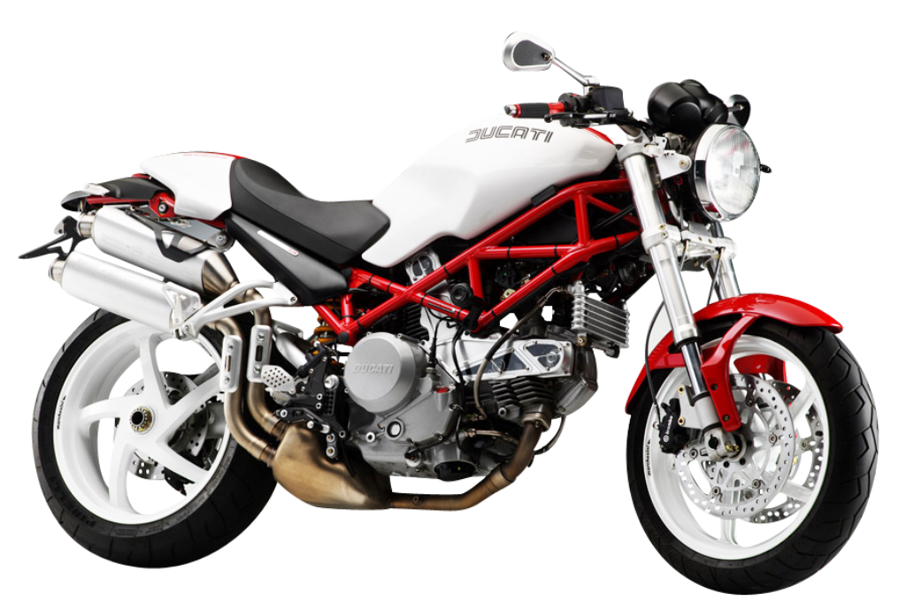 Stunning Red & White Ducati Motorcycle Wallpaper Background