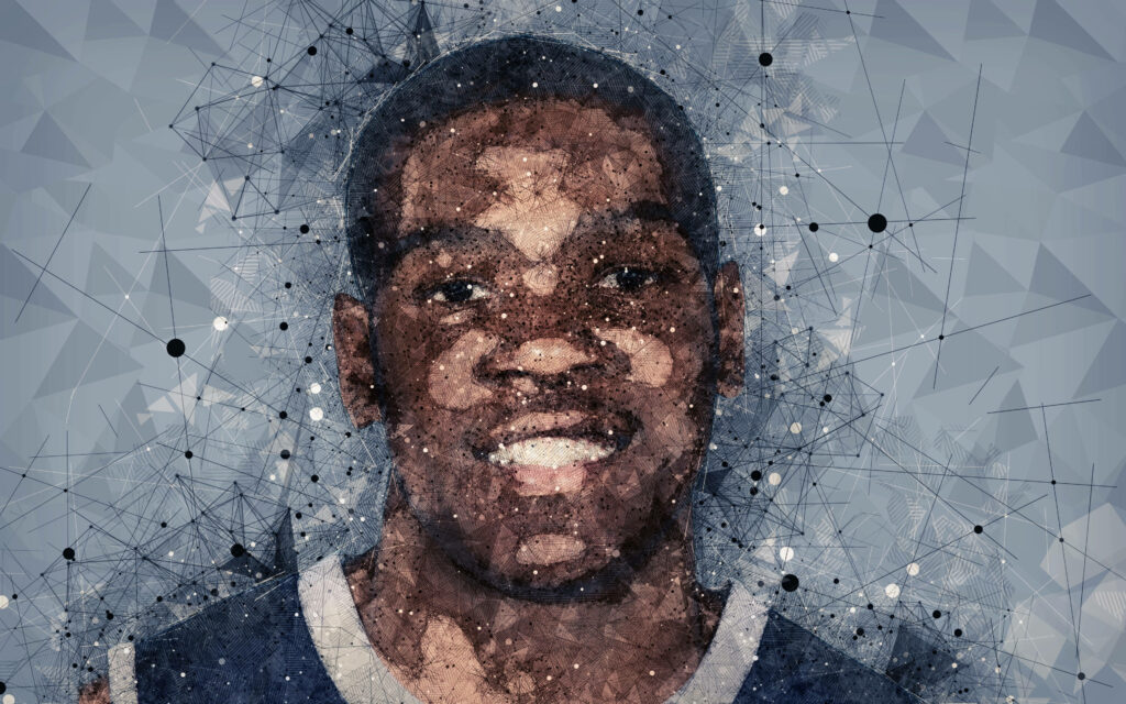 Abstract Kevin Durant Geometric Art Wallpaper for Unique Background
