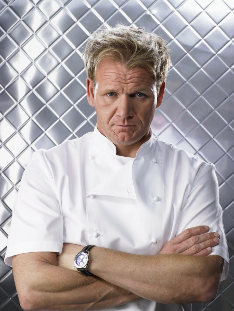 Stunning Gordon Ramsay Wallpaper: Chef Icon in Metallic Style