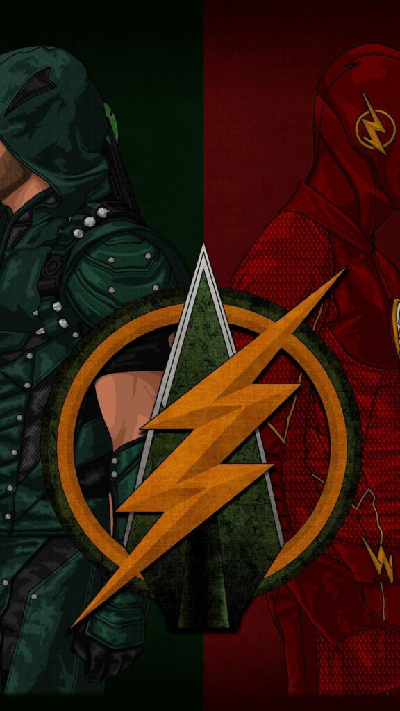 Vibrant Green Arrow & The Flash Wallpaper: Iconic Costumes & Rivalry
