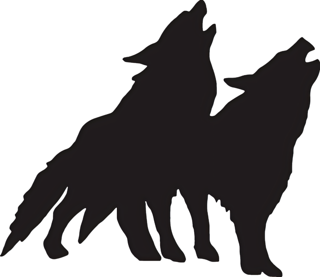 Striking Wolf Silhouette Wallpaper - Wild & Mysterious Background