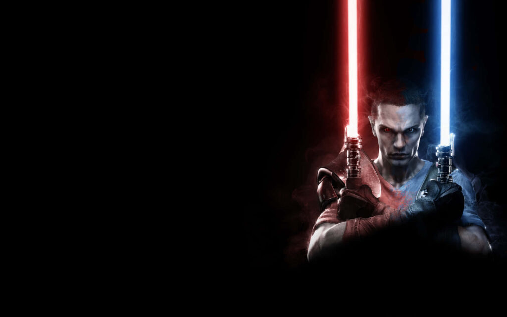 Dual Lightsabers Wallpaper: Jedi Balance of Light & Dark Power