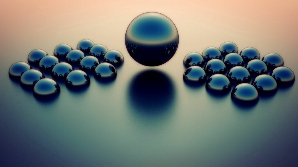 Stunning Metallic Balls Wallpaper: Elegant 1920x1080 Design