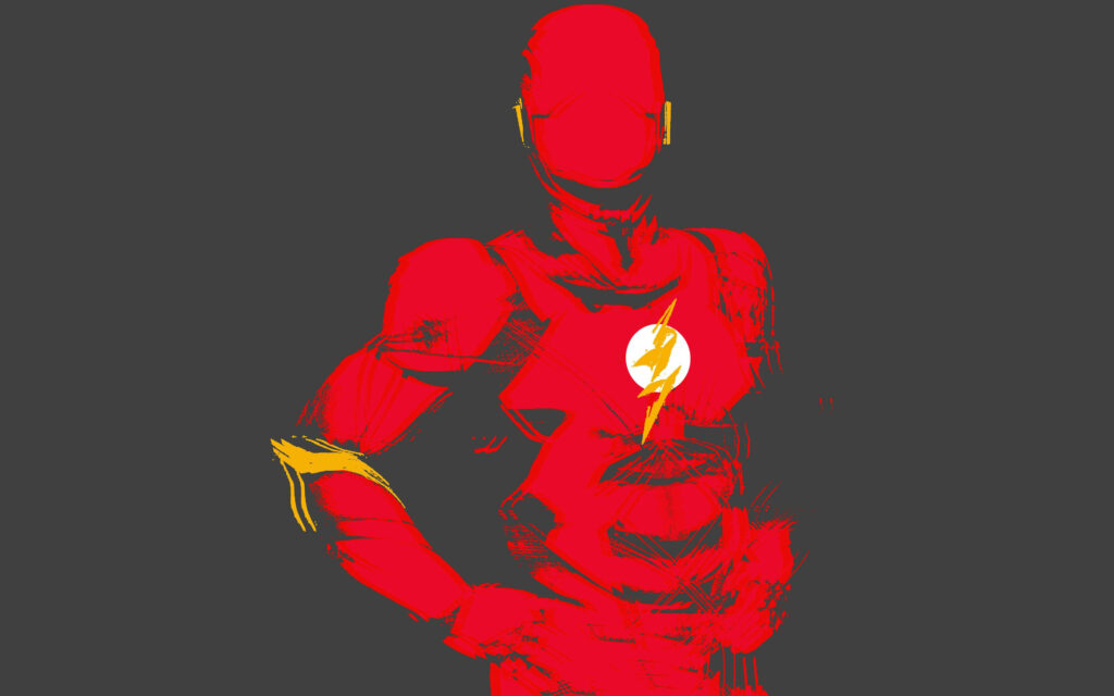 Bold The Flash Wallpaper: Speed & Energy in Red and Yellow