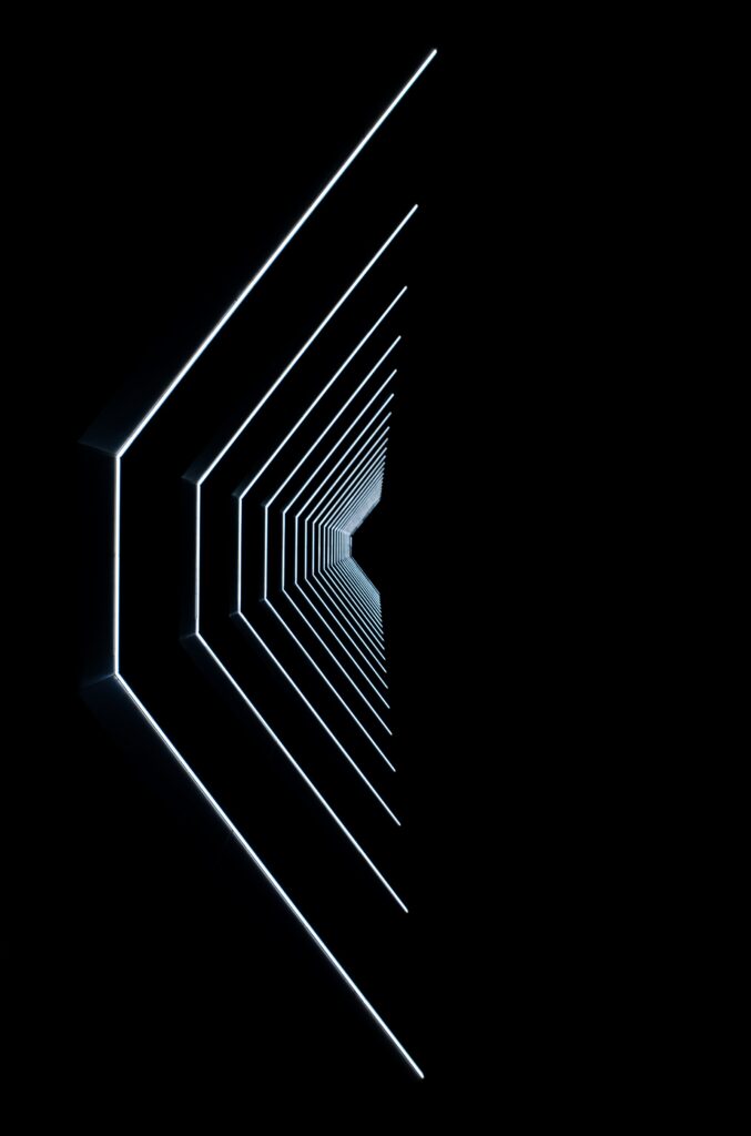 Futuristic Neon Geometric Wallpaper: Edgy Abstract Design
