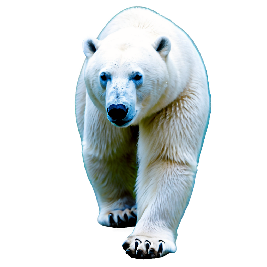 Stunning Polar Bear Wallpaper: Captivating Fur & Gradient Background