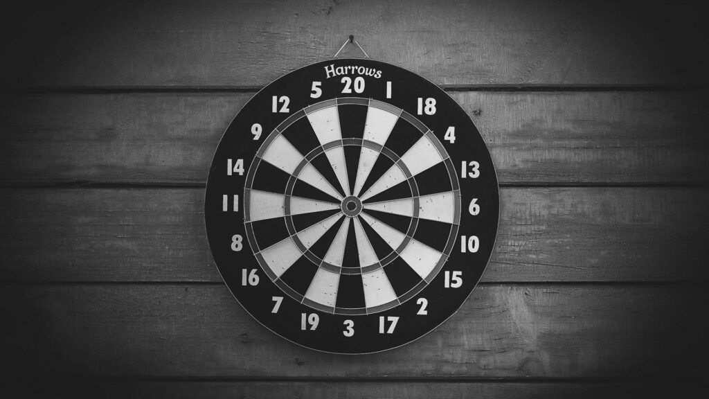 Old World Charm meets Pro Achiever: A Dart Board Wallpaper to Hit Your Targets