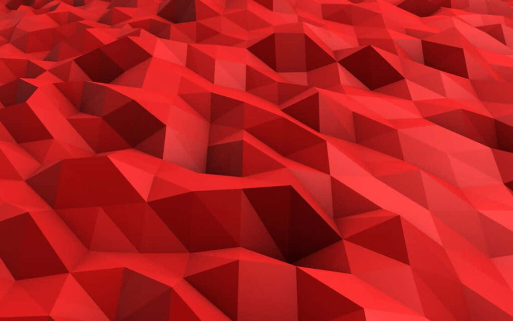 Vibrant Red Abstract Geometric Wallpaper: Intricate Polygon Design