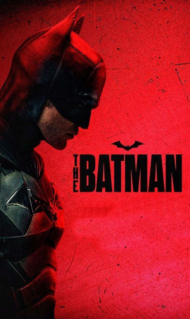 Striking Red Batman Wallpaper: Iconic Side Profile & Symbol