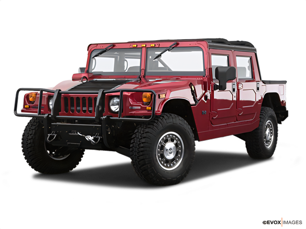 Red Hummer H1 Offroad Wallpaper: Rugged Design for Challenging Terrains