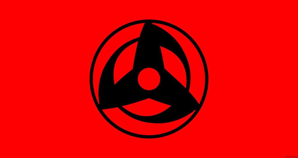 Striking Sharingan Wallpaper - Iconic Design on Vivid Red Background