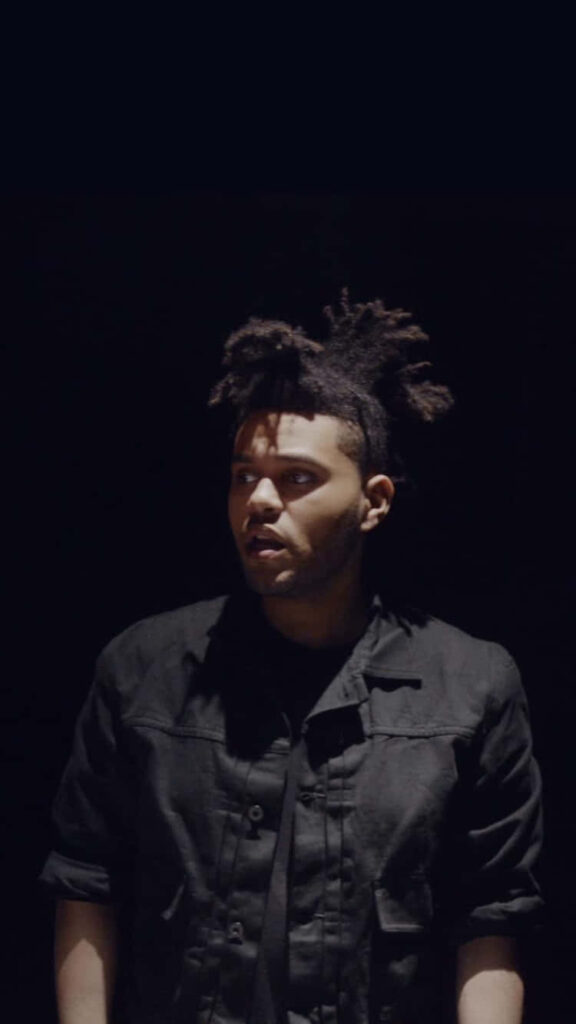 The Weeknd iPhone Wallpaper: Striking Dark Portrait Background