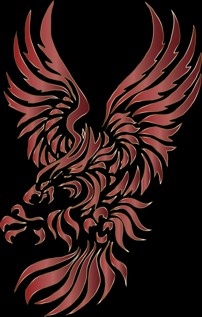 Tribal Eagle Wallpaper: Bold Linework & Earthy Tones