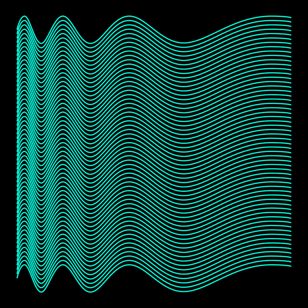 Mesmerizing Turquoise Sinusoidal Wave Abstract Wallpaper Background