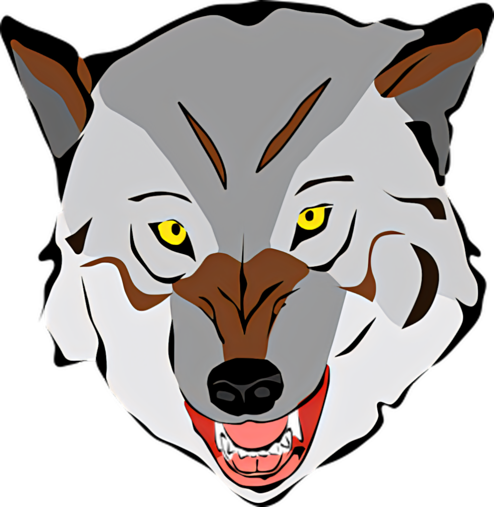 Fierce Wolf Vector Art Wallpaper: Bold Colors & Intense Gaze