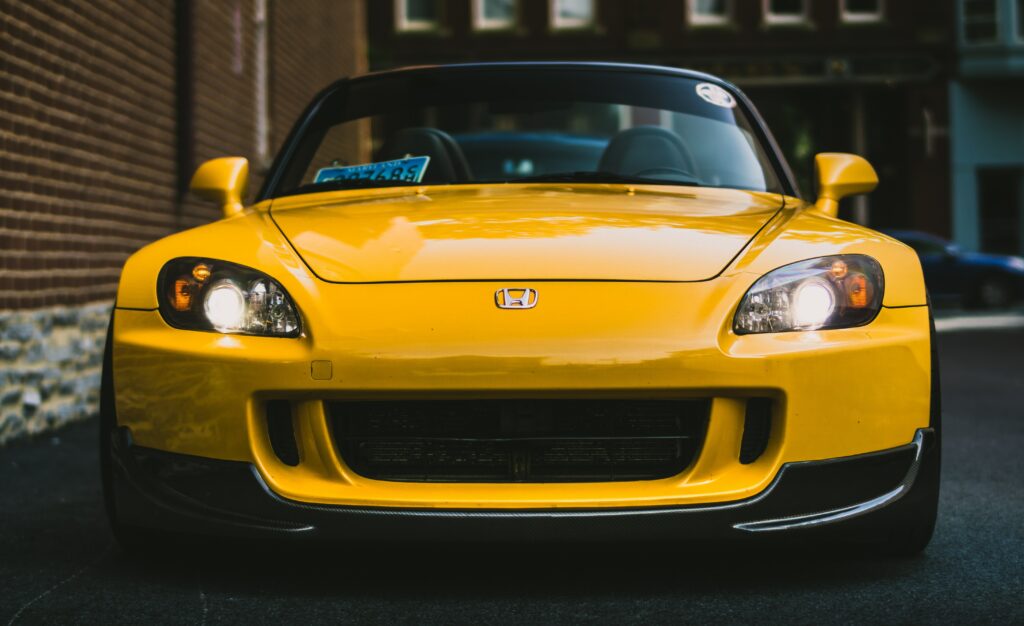 Stunning Yellow Honda S2000 Front Wallpaper - Sporty Design Highlight