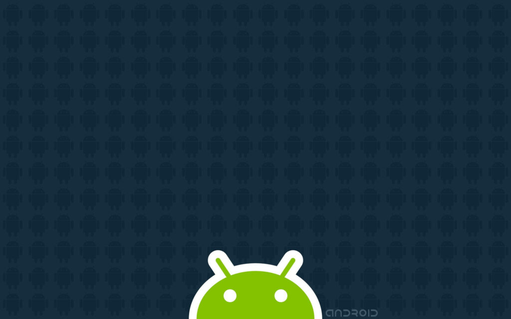 Gridbound Android: A Simplistic Desktop Wallpaper Highlighting an Android Sticker amidst a Grid Pattern