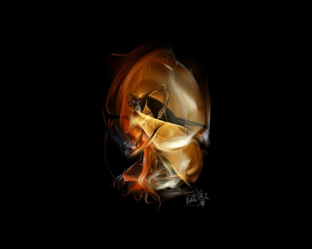 Vibrant Abstract Smoke Wallpaper - Ethereal Golden Light Background