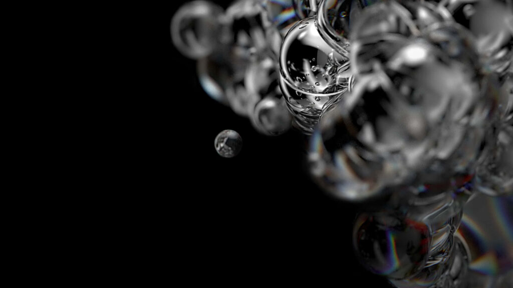 Stunning 1440p AMOLED Wallpaper: Clumped Bubbles & Dark Aesthetic
