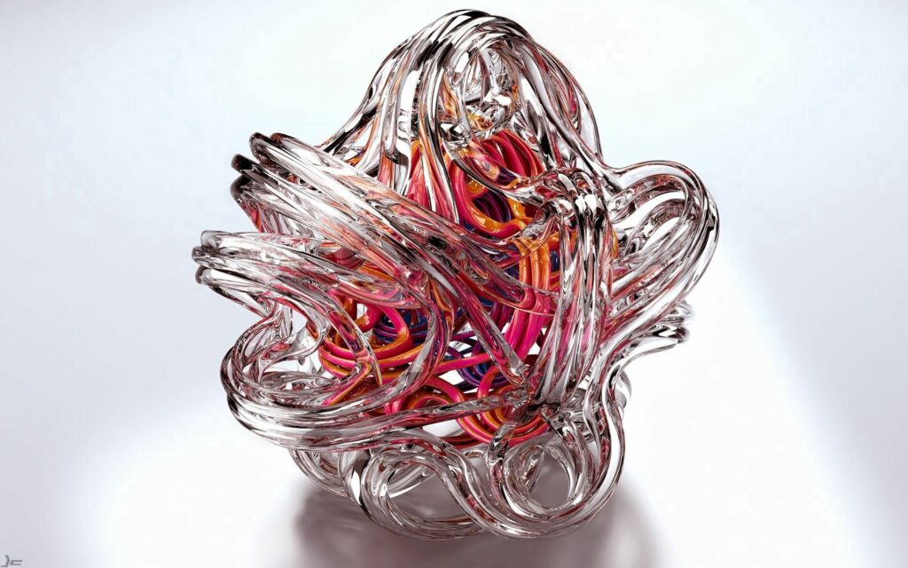 Stunning Abstract Star-Shaped Wallpaper: Colorful Glass Tubes Design