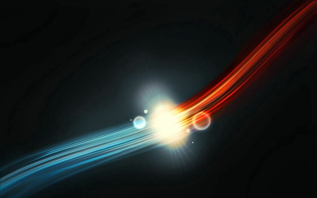 Dynamic Red & Blue Light Rays Wallpaper - 1920x1200 Luminous Display