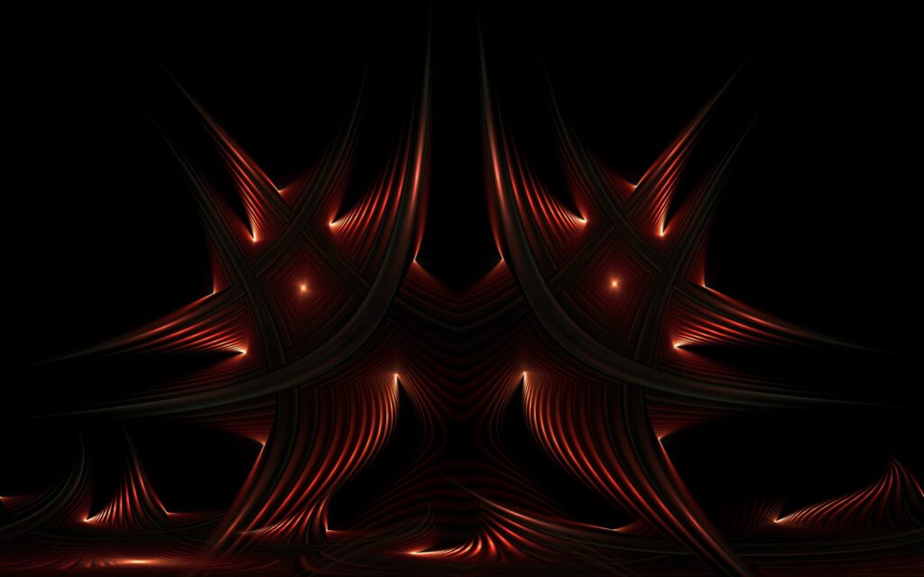 Stunning Abstract Wallpaper: Glowing Red Stars on Dark Background