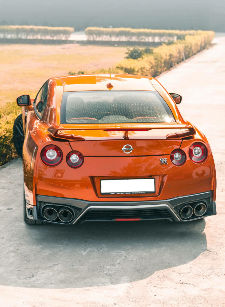 Vibrant Orange 2017 Nissan GT-R Wallpaper - Sleek Design & Power
