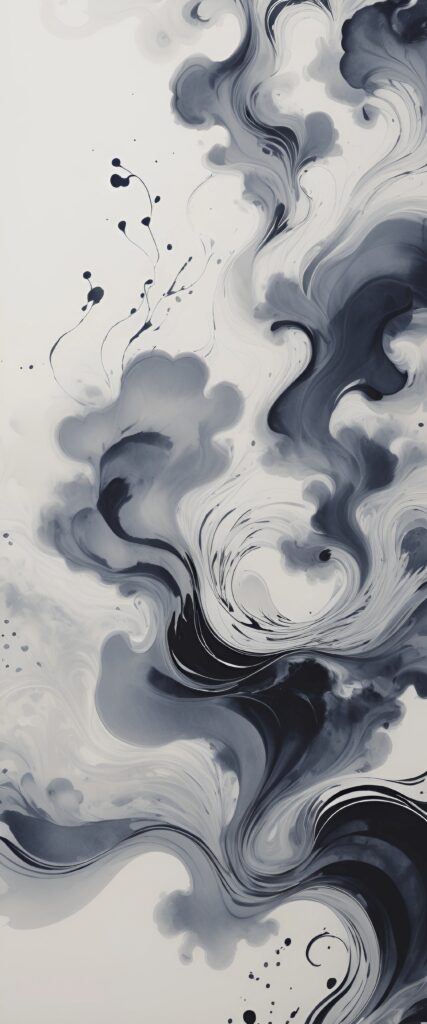 Elegant Gray Abstract Wallpaper: Mesmerizing Wave Patterns