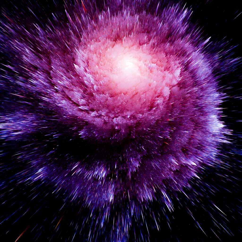 Stunning Cosmic Explosion Wallpaper in Purple and Pink - 3000x3000