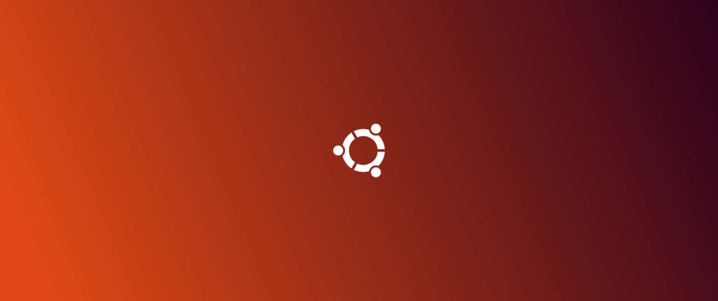 Elegant 3440x1440 Ubuntu Wallpaper: Maroon to Orange Gradient