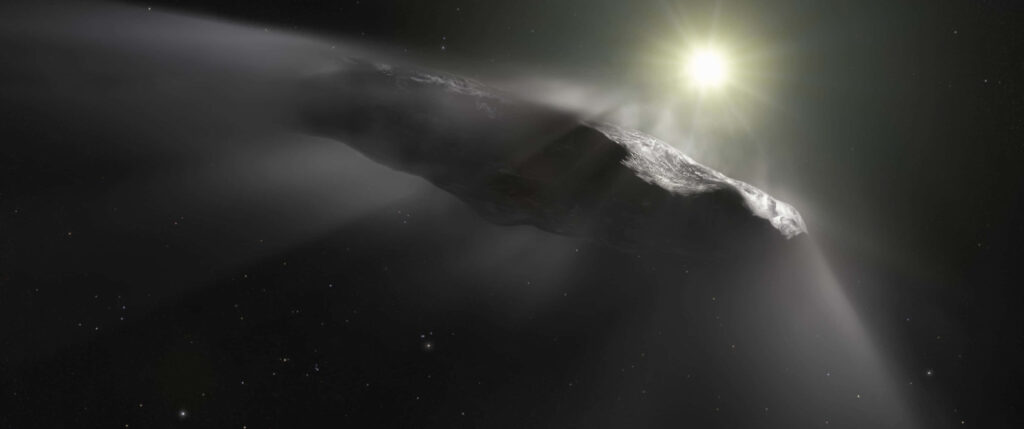 Mystical Interstellar Asteroid Wallpaper - 3440x1440 Space Scene