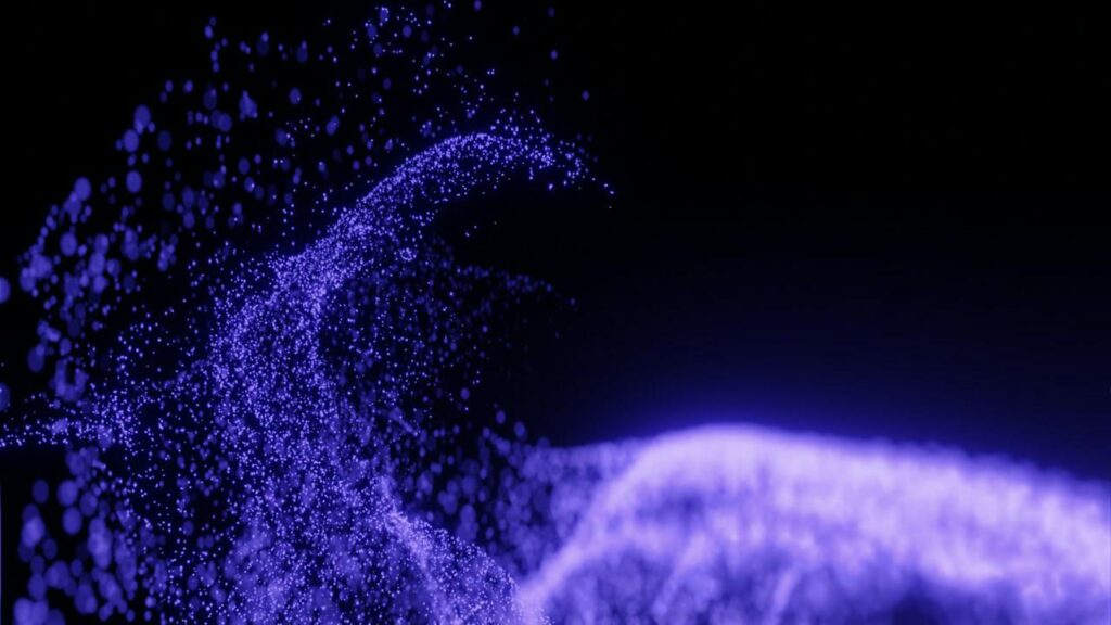 Stunning Purple Sparks Abstract Wallpaper - 3556x2000 Background