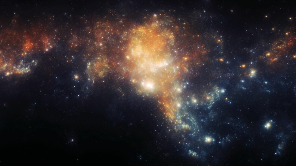 Mesmerizing 3840x2160 Fractal Nebula Wallpaper - Vibrant Cosmic Background