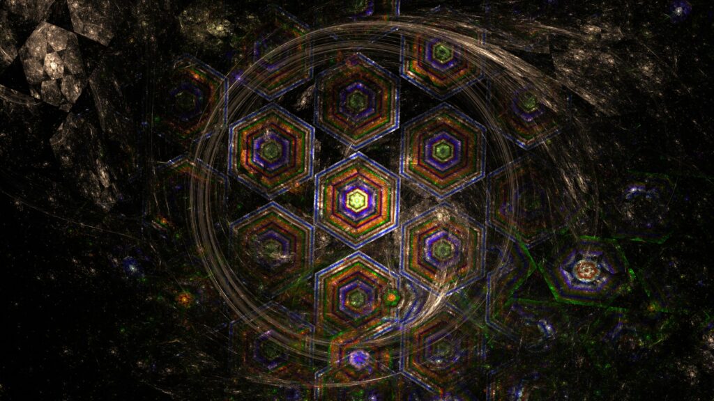 Stunning 3840x2160 Abstract Hexagon Wallpaper on Dark Background