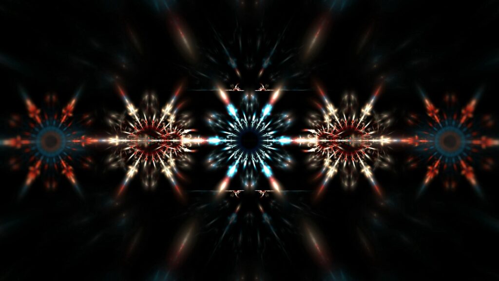 Radiant Fractal Wallpaper: Colorful Symmetrical Abstract Background