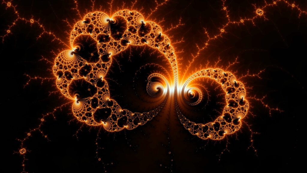 Stunning 3840x2160 Fractal Wallpaper: Fiery Swirling Patterns