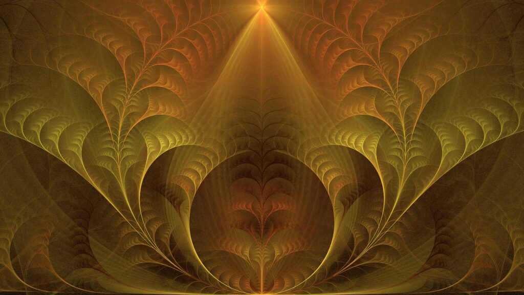 Stunning Yellow & Gold Fractal Wallpaper - 3840x2160 Background